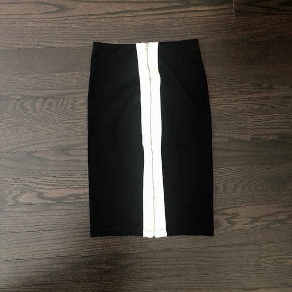 Black & White Pencil Skirt - Picture 5 of 6